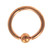 Rose Gold Plated Captive Bead Ring CBR 14G (3 Sizes)