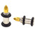 Steel and Gold Bullet Ear Plugs (6g-1/2")