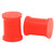 Red Solid Silicone Double Flared Ear Plugs (8g-1")