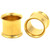 Gold Plated Double Flared Flesh Tunnel Plugs (10g-1")