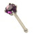 3mm Round Purple Gem Nose Bone Piercing 20g 1/4"