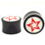 Red and White Tribal Star Organic Ear Plugs (2g-1")