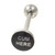 "Cum Here" Logo Tongue Ring Barbell 14g 5/8"