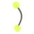 Green Glow In The Dark Curved Barbell 16g (2 Sizes)