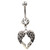 Antique Angel Wings Stainless Steel Belly Ring