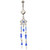 Unique Blue/Clear Beaded Chandelier Belly Ring 