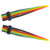 Vertical Rasta Striped Acrylic Tapers (12g-00g)