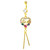 Love Script Rainbow Heart Gold Plated Belly Ring