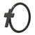 Black Plated Cross Nose Hoop Ring 20 Gauge 5/16"