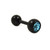 Black and Aqua Titanium Gem Barbell 16g 1/4"