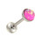 Pink Opalescent Stone Cartilage Tragus Barbell 16g 