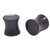 Solid Black Glitter Saddle Ear Plugs (8g-5/8")