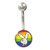 Rainbow Flag Playboy Bunny Belly Ring