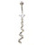 Clear Gemmed Twister Dangle Belly Ring