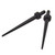 All Black Acrylic Straight Piercing Tapers (14g-00g)