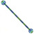 Blue & Green Striped Industrial Barbell 14g 38mm