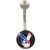 Patriotic Playboy Bunny Logo Belly Ring