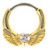 Heart & Golden Wings Septum Clicker (16G/14G)