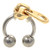 Gold Adjustable Zipper Horseshoe Ring Circular 16g 