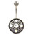 Sparkling Antique Shield Belly Button Ring