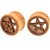 Pentagram Star Organic Wood Tunnels Plugs (1/2-1")