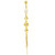 70mm Long Gold Plated Vintage Style Belly Ring