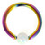 Rainbow Plated White Opal Captive CBR 16G 5/16"