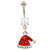 Christmas Stocking Cap Steel Belly Ring