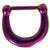 Purple IP Steel Basic Septum Clicker 100% 316L 