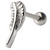 Steel Feather Cartilage Helix Earring 18g 5/16"