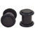 Acrylic Black Solid Ear Plugs w/O-rings (8g-00g)