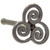 Intricate Trinity Swirl Steel Nose Ring Stud 20G