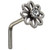 Clear Accent Daisy L Shaped Steel Nose Ring 20G