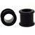 Black Double Flared Silicone Tunnels (6g-7/8")