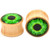 Green Exploding Eyeball Blonde Wood Plugs (0g-1")