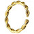 Bendable Gold-Tone IP Twisted Nose Hoop (20g-14g)