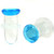 Aqua Blue Top Clear Glass Single Flared Plugs (8g-5/8")