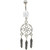 Modern Dreamcatcher Trip Feather Clear Belly Ring 