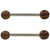 PAIR - Organic Brown Wood Ball Nipple Barbells 14g