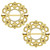 PAIR - Gold-Tone Tribal Shield Nipple Bars