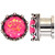 Pink Glitter Royal Crown Screw-Fit Plugs (2g-5/8")