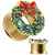 Festive Christmas Wreath Gold-Tone Tunnels (2g-5/8")