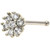Clear CZ Cluster Flower Nose Ring 20G