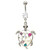 Rainbow Gemmed Pearly Turtle Belly Ring