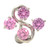 Pink 4 Gem Vine Reverse Belly Ring