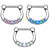 Steel Five Synthetic Opal Center Septum Clicker