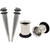 4 Pc Ear Stretching Kit 7mm (1G) Steel Tapers/Tunnels