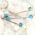 Prong Synthetic Turquoise Steel Industrial Bar 14G 