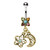 Moon/Star Combo Dangle Belly Ring