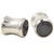 Black CZ Gem Steel Saddle Plugs (8g-00g)